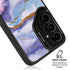 Blue Violet Watercolor Geode Galaxy S25 Kickstand Case